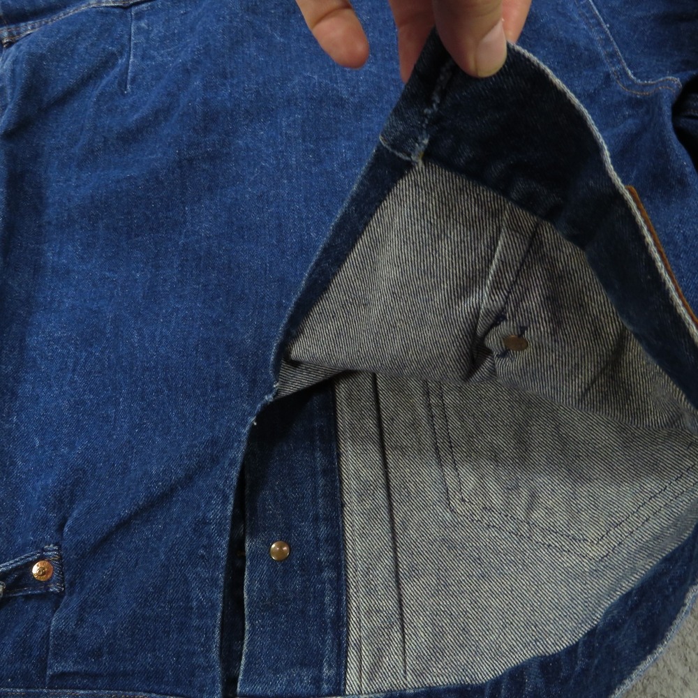 Polo Ralph Lauren Jacket Mens Small Indigo Western Corduroy Collar USA 80s Denim - Picture 5 of 16